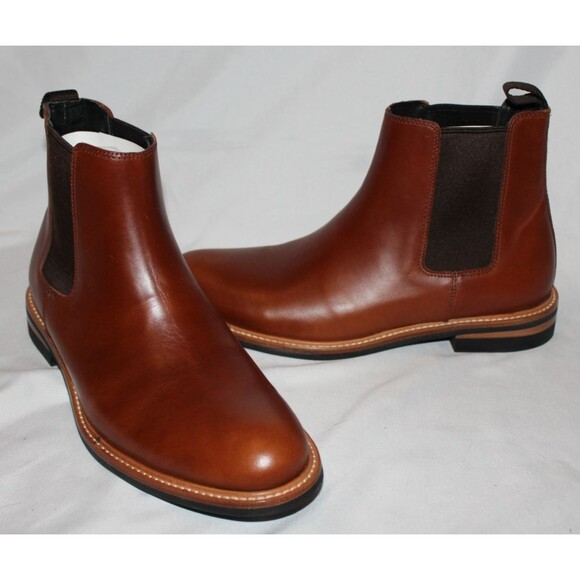 Nisolo Men's Marco Everyday Chelsea Leather Boots Brandy $268 NEW SZ 8.5 - Picture 4 of 6